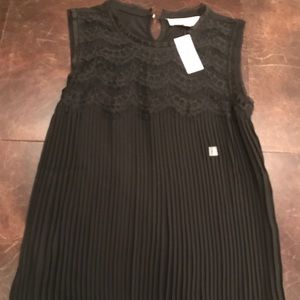 NWT LOFT Black Sleeveless Blouse